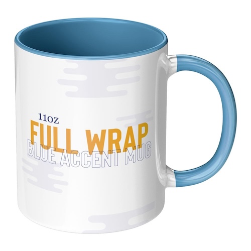 11oz Blue Accent Mug