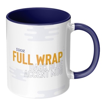 11oz Dark Blue Accent Mug