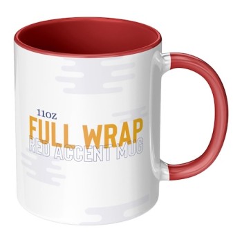 11oz Red Accent Mug