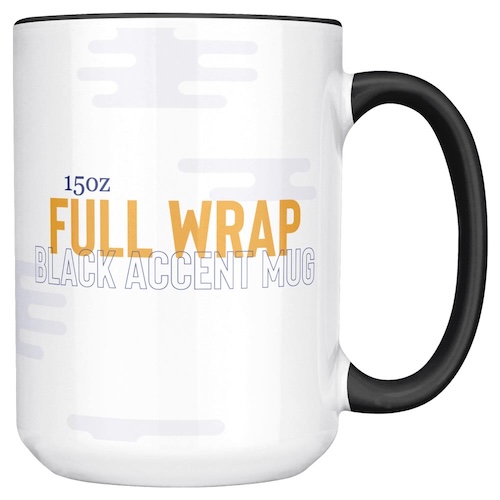 15oz Black Accent Mug