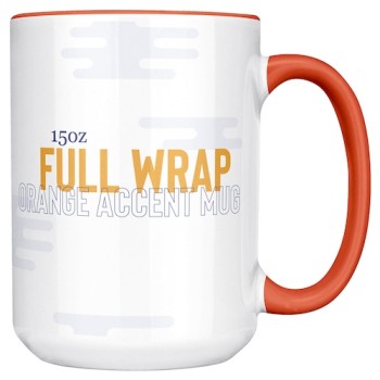 15oz Orange Accent Mug
