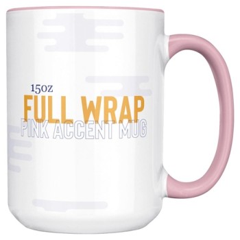 15oz Pink Accent Mug