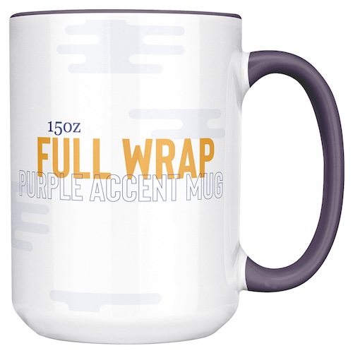 15oz Purple Accent Mug
