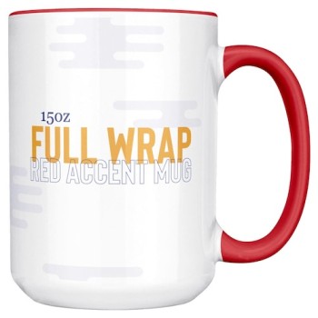 15oz Red Accent Mug